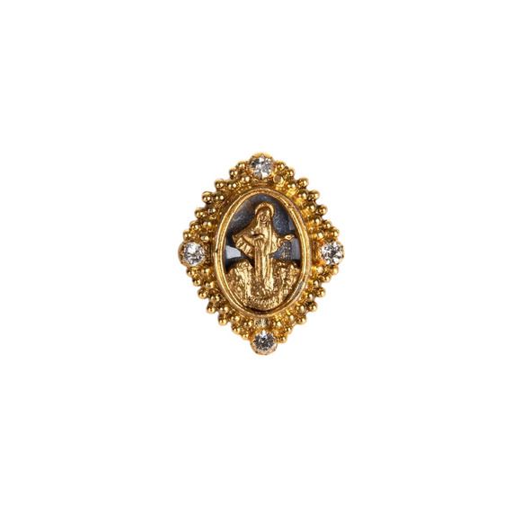 VIRGINS SAINTS & ANGELS VSA Petite Oval Cloister Fatima Ring in Gold 6 - Picture 1 of 7